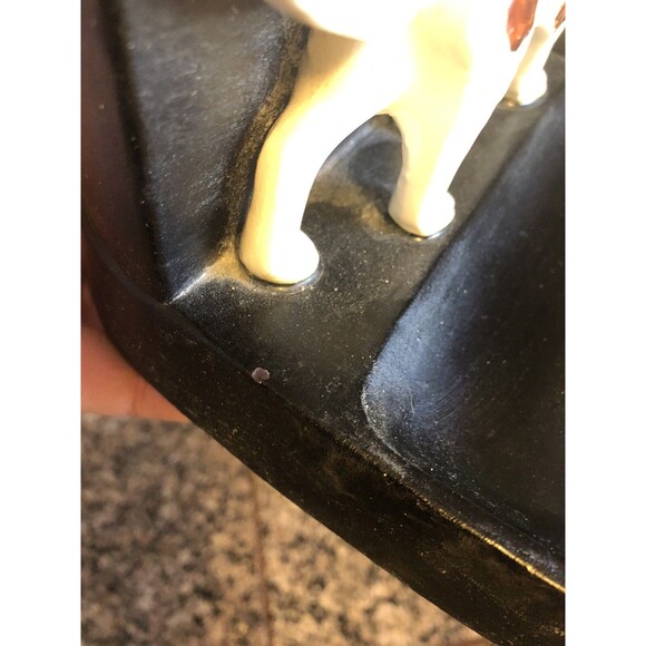 Vintage Ceramic Cocker Spaniel Hunter's Men’s Dresser Caddy Cuff Links Tie Bars - Picture 10 of 10